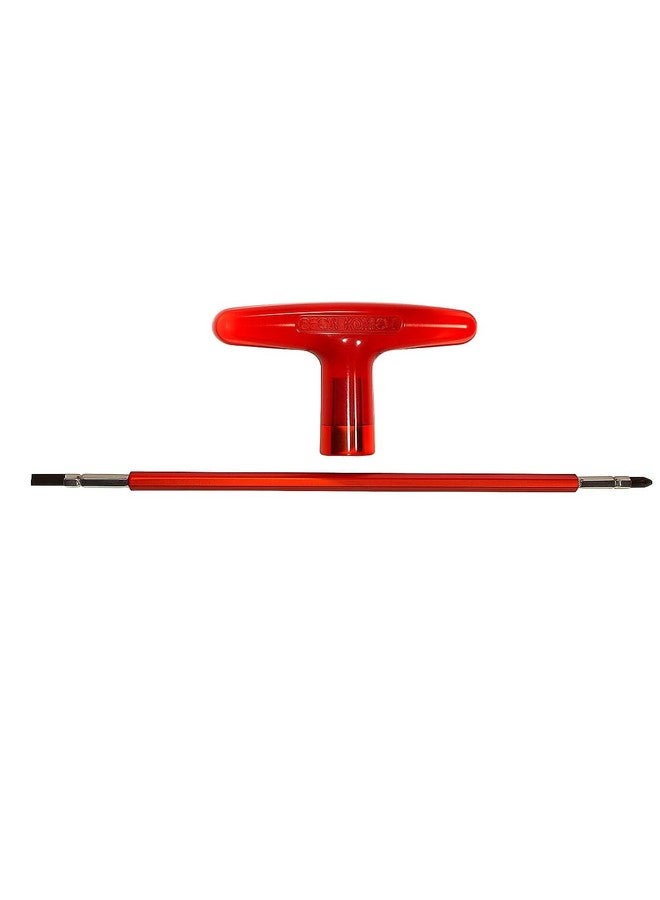 PALIWAL CREATION 2-in-1 T-DRIVER Reversible Long Handle Screwdriver With 10inch screwdriver Red (Pack of 1) - Image 3
